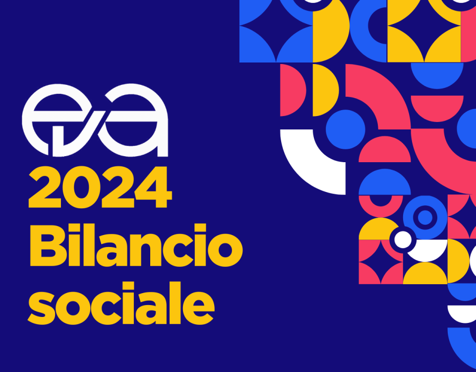 Copertina Bilancio sociale 2024 cooperativa sociale EVA