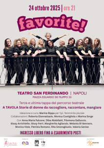 Locandina dello spettacolo Favorite! al Teatro San Ferdinando di Napoli il 24 ottobre 2025